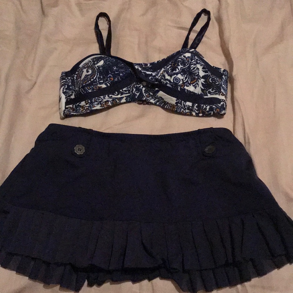 Anne Cole Swim Skirt and Bandeau top set
